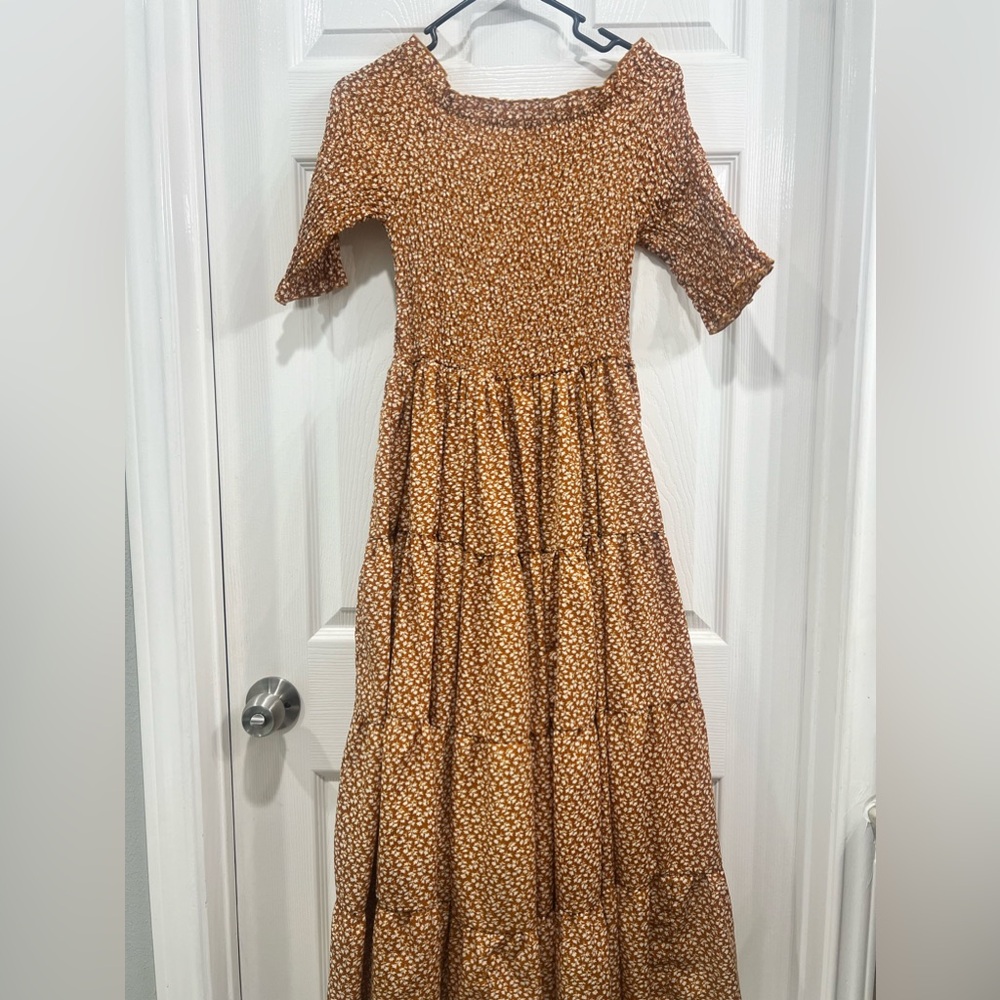 Orange Creek S Orange Jude Floral Smocked Dress - Picture 5 of 9